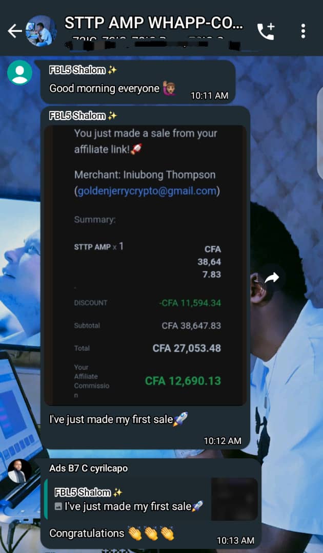 Screenshot shared by Shalom, a student